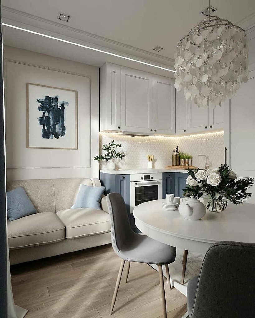 Диванчик на кухне в интерьере