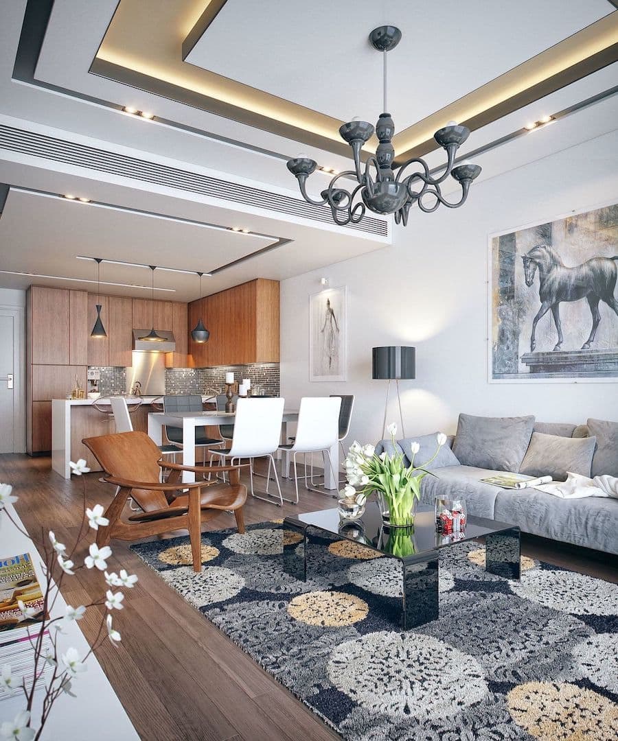 Модные дизайнерские потолки