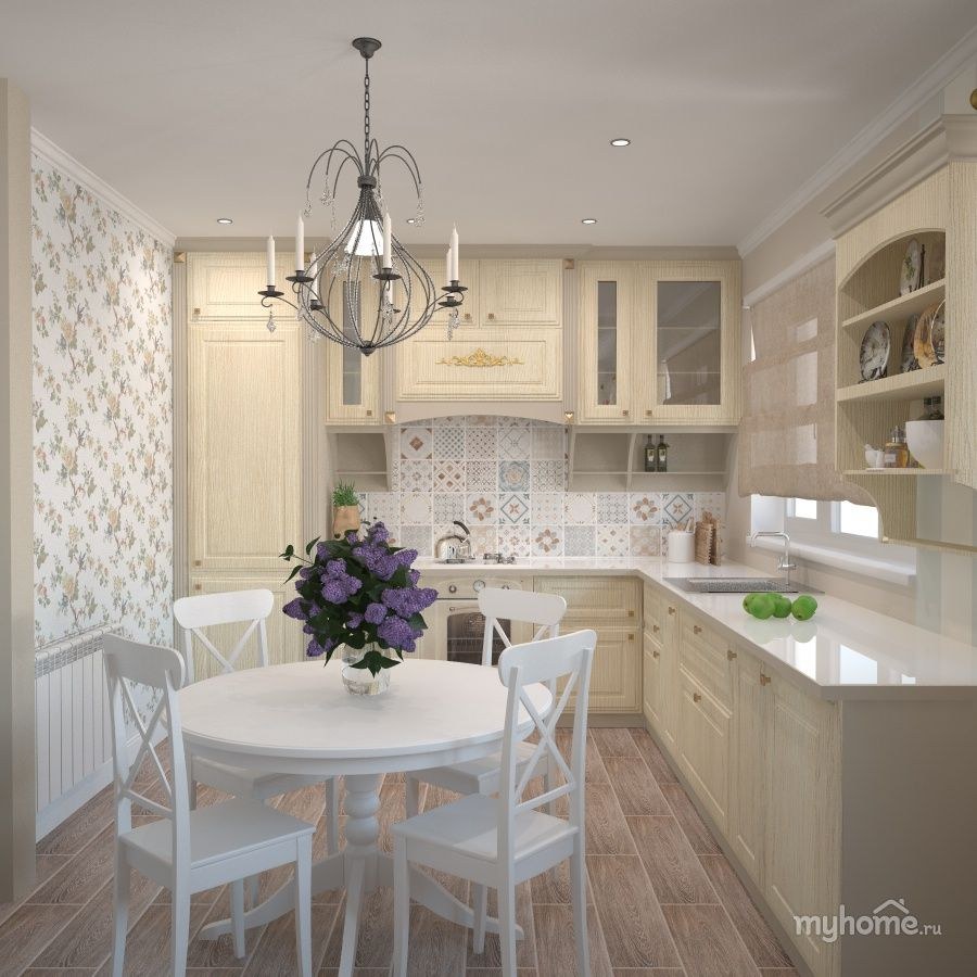 Кухня в стиле Прованс 10 кв.м
