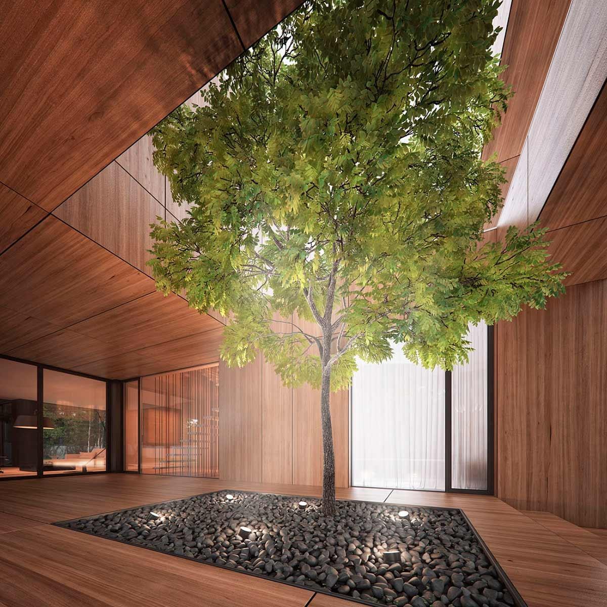 Дерево в интерьере: 45 примеров отделки стен