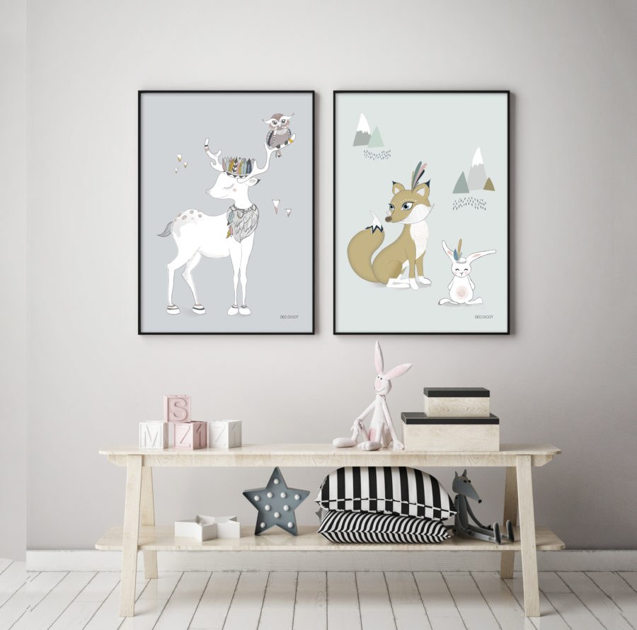 Детские постеры для интерьера