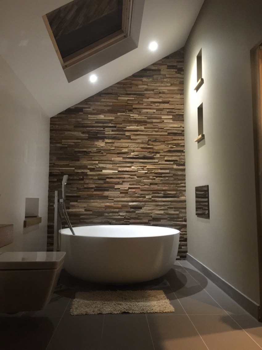 Ванная отделанная камнем