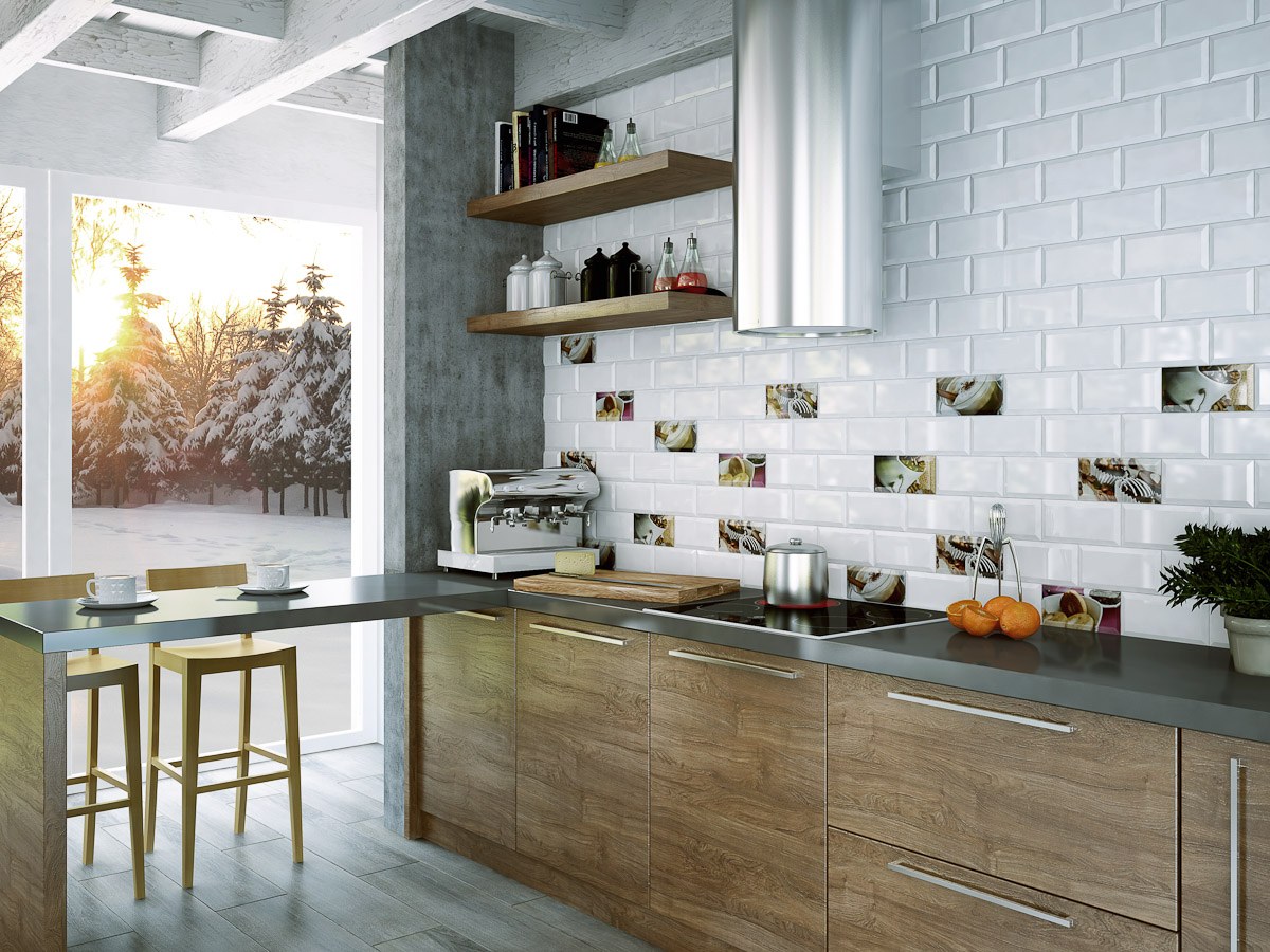 Отделка рабочей стены на кухне - красивые и функциональные решения + фото