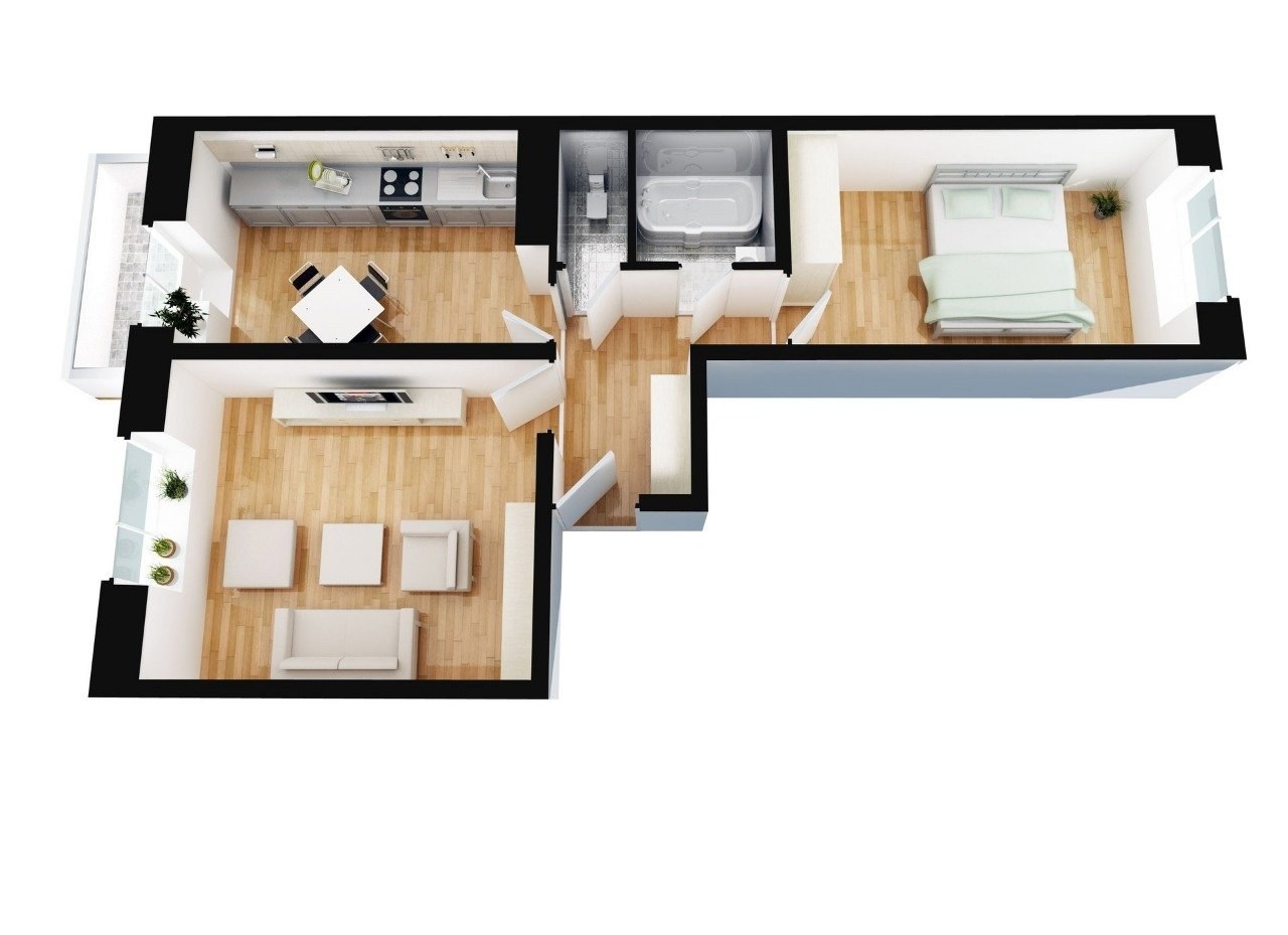 Дизайн проект двухкомнатной квартиры распашонки (73 фото) - красивыекартинки и HD фото