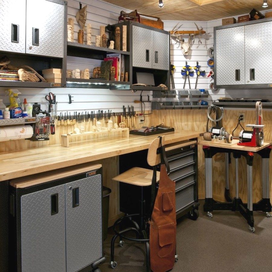 Дизайн интерьера гаража (69 фото)