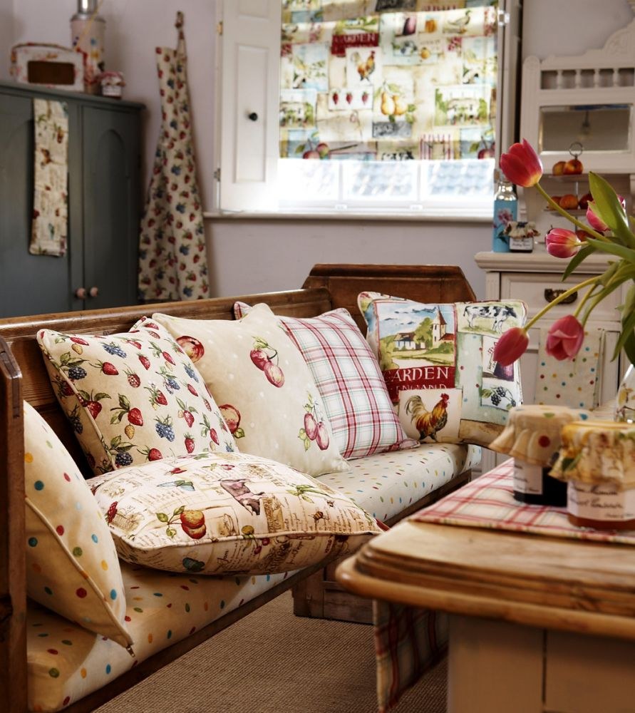 Текстиль в стиле Кантри в интерьере