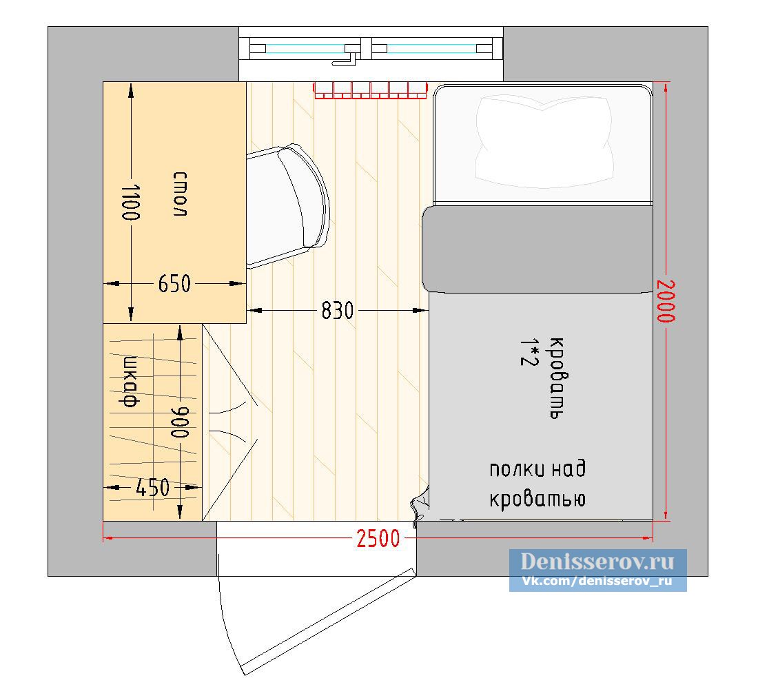 Планировка детской комнаты 5 5 кв м