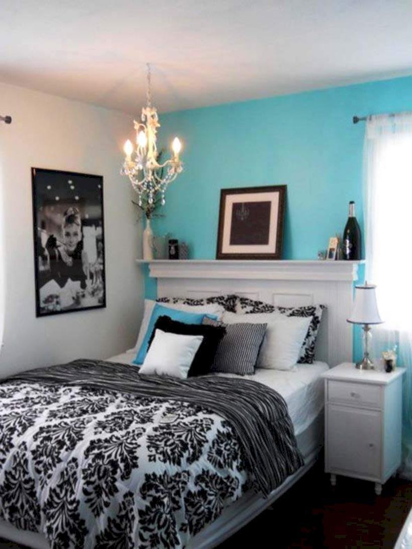 Бирюзовая спальня икеа