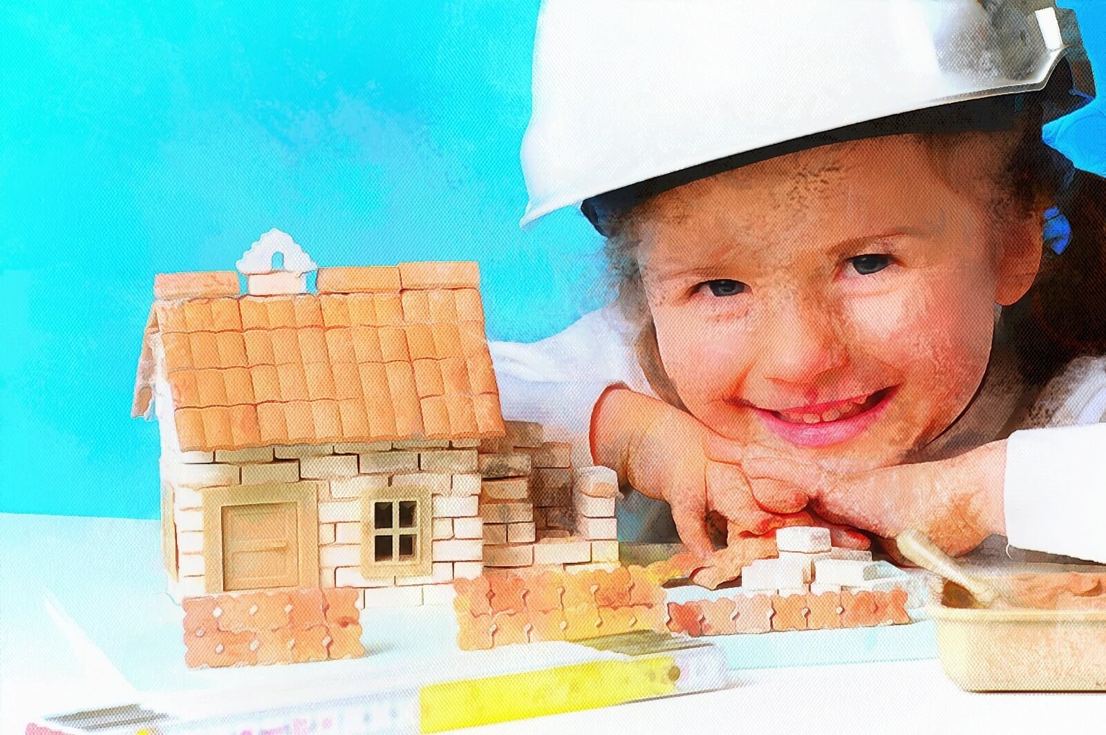 Включи дети домик. Ребенок строит домик. Малыш строит дом. Строительство для детей. Дети строят дом.