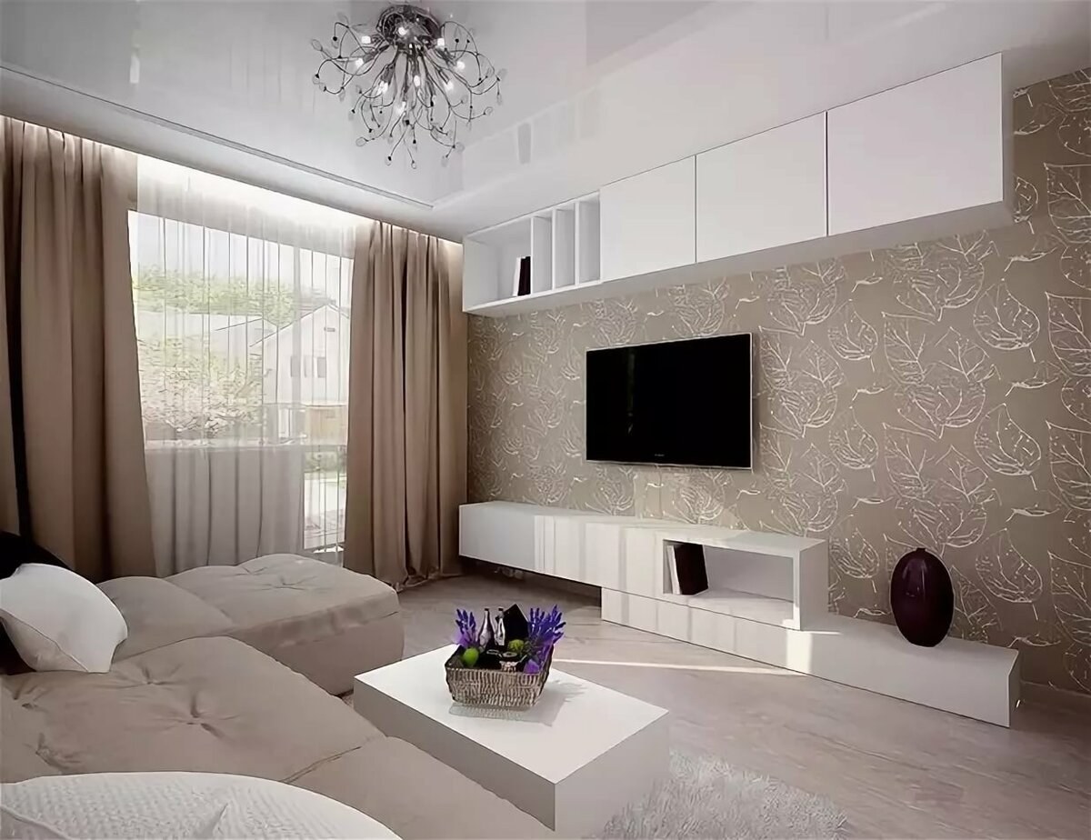 Дизайн гостиных комнат в панельных домах (59 фото)