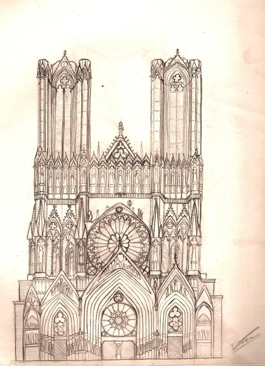Как нарисовать собор парижской богоматери