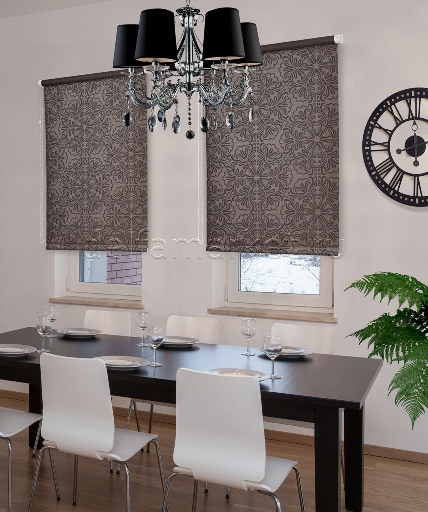 Рулонная штора Сантайм металлик принт