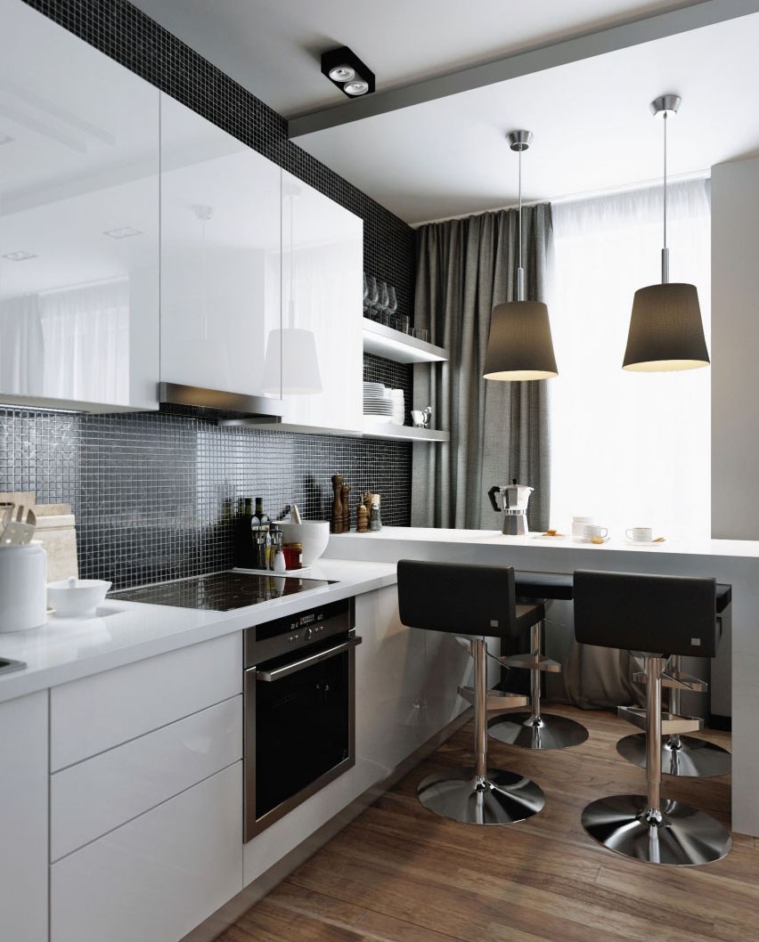 Стильная маленькая кухня