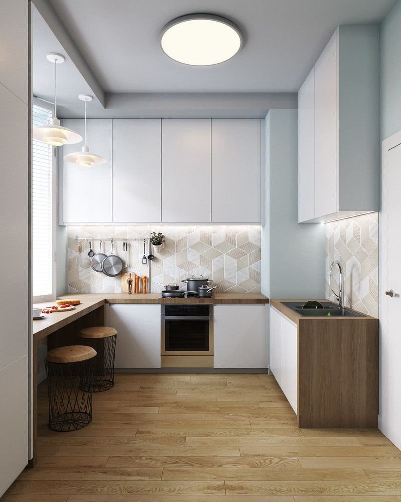 Планировка маленькой кухни