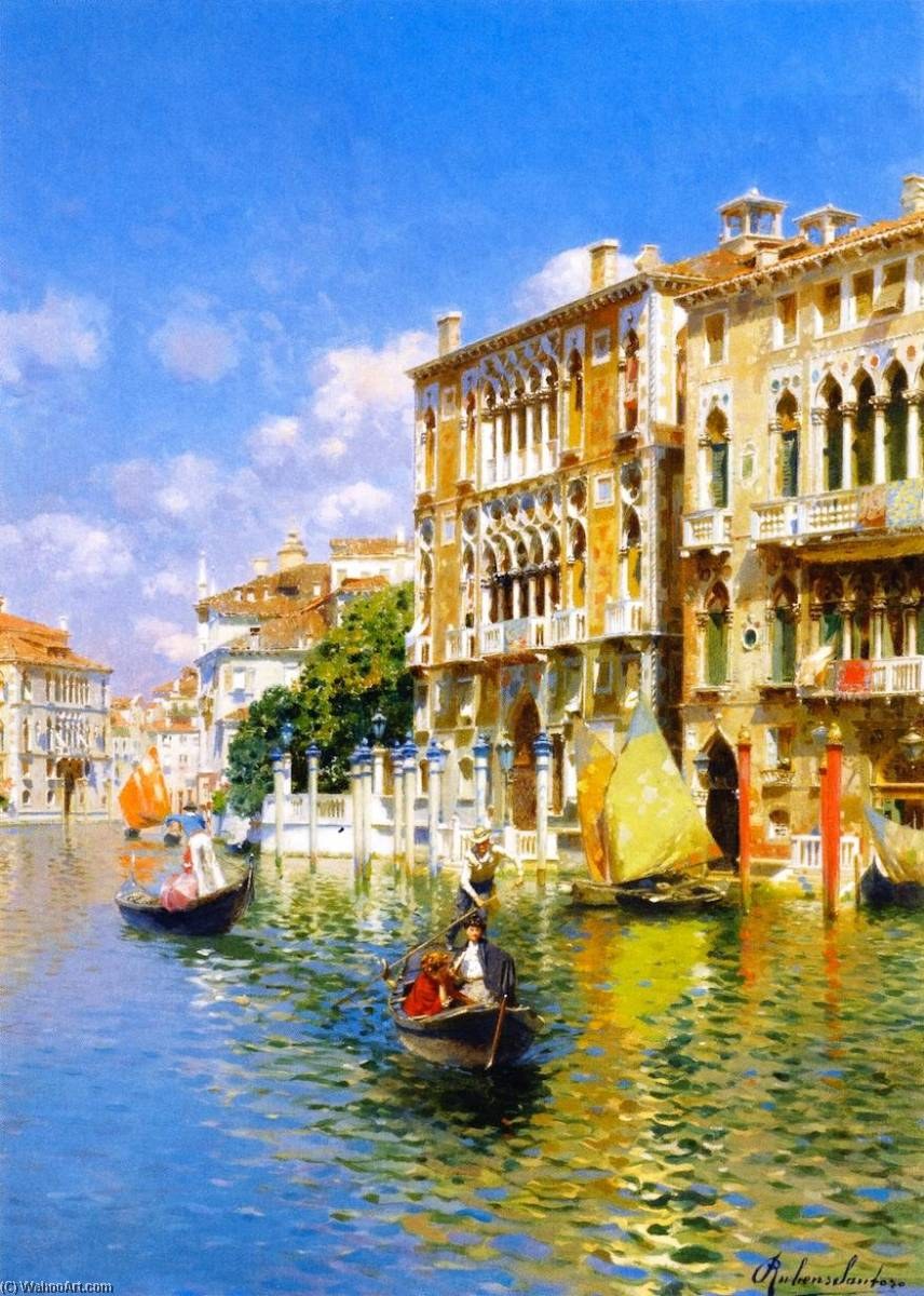 "Канал в Венеции" . Художник август фон Зиген.