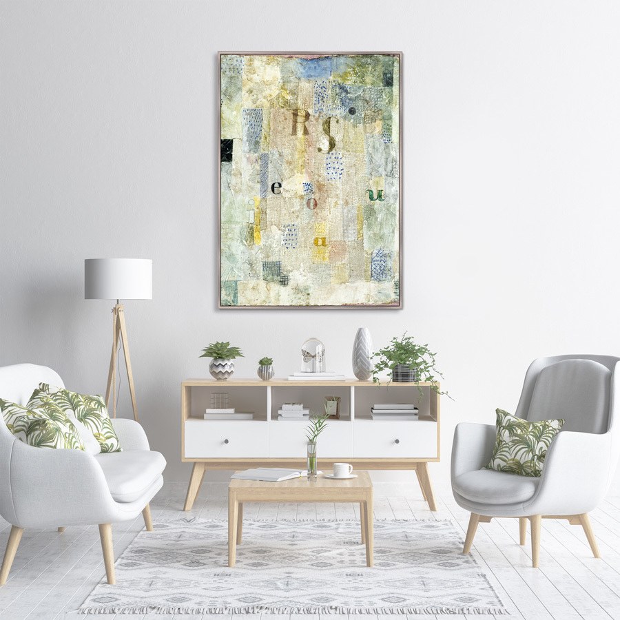 Фреска в интерьере гостиной в классическом стиле