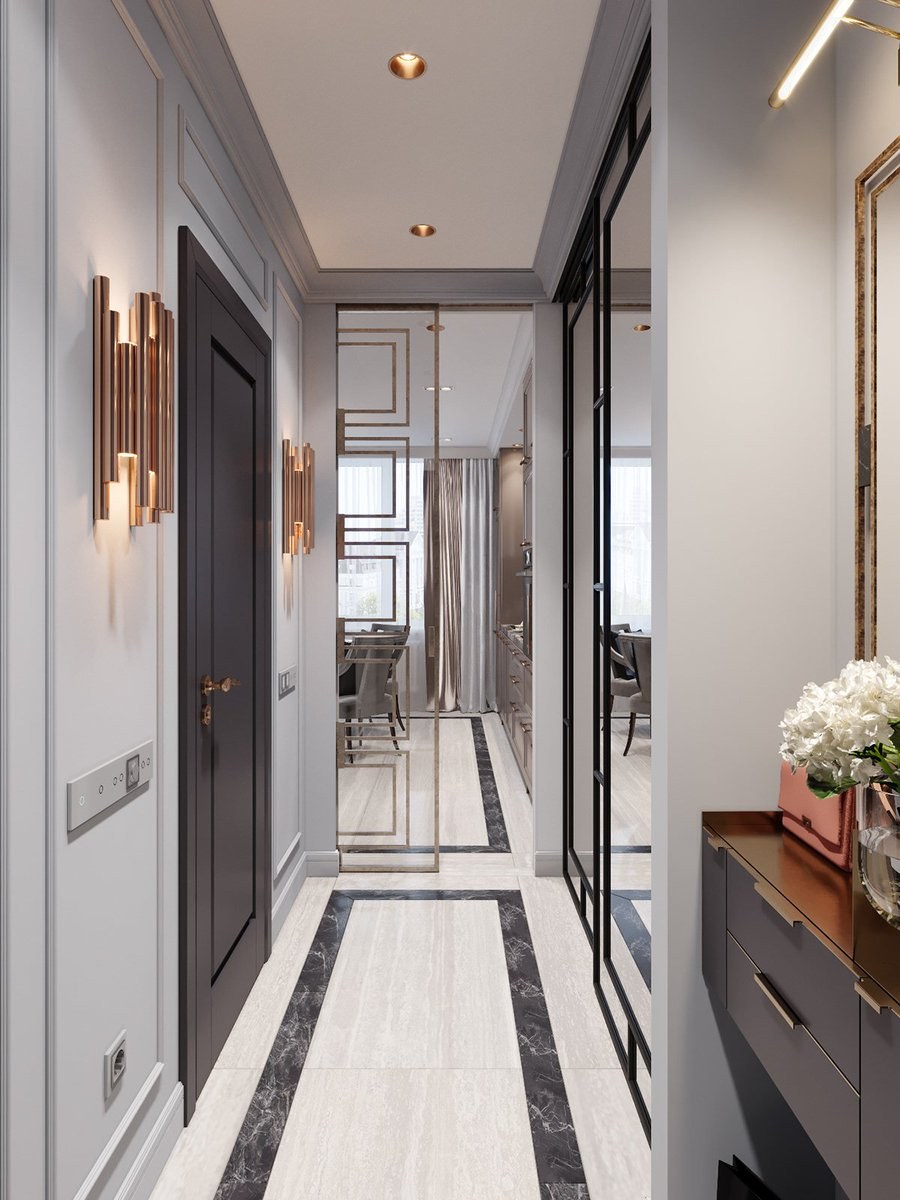 Шкаф в узкую длинную прихожую