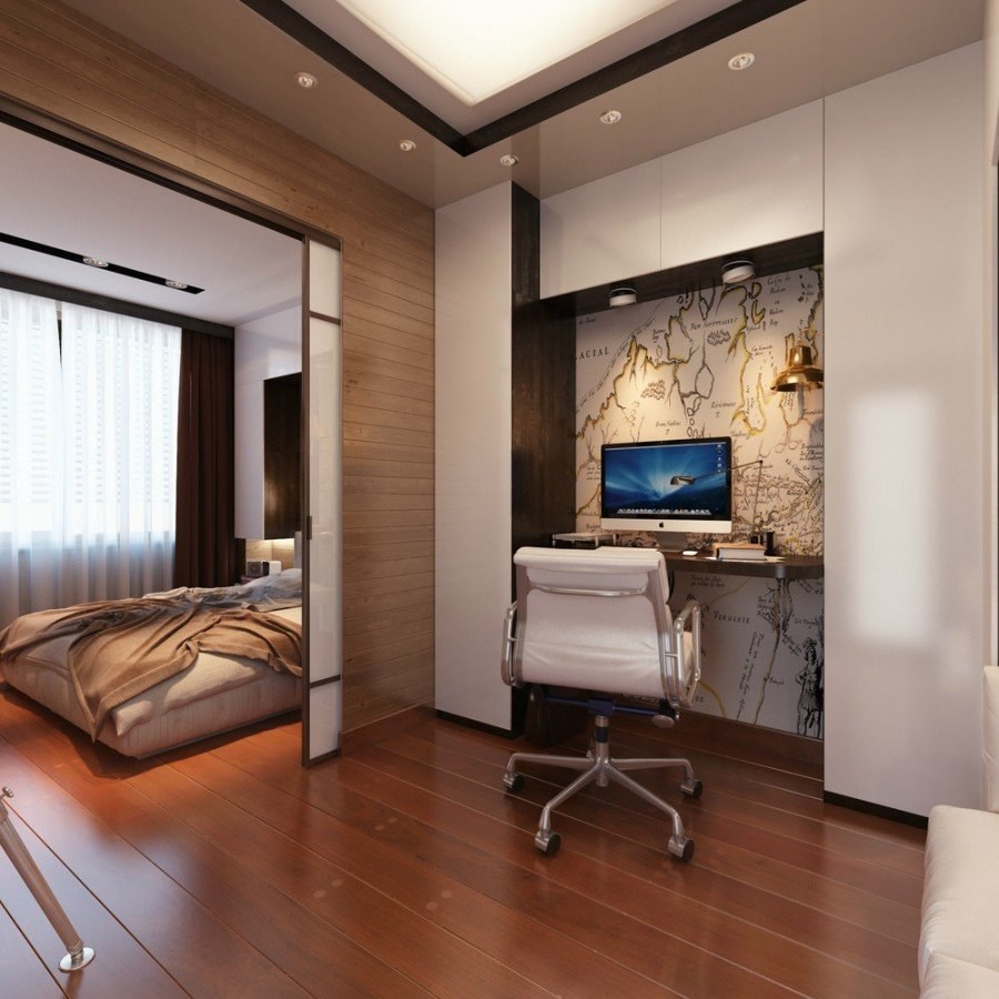 Интерьер спальни кабинета