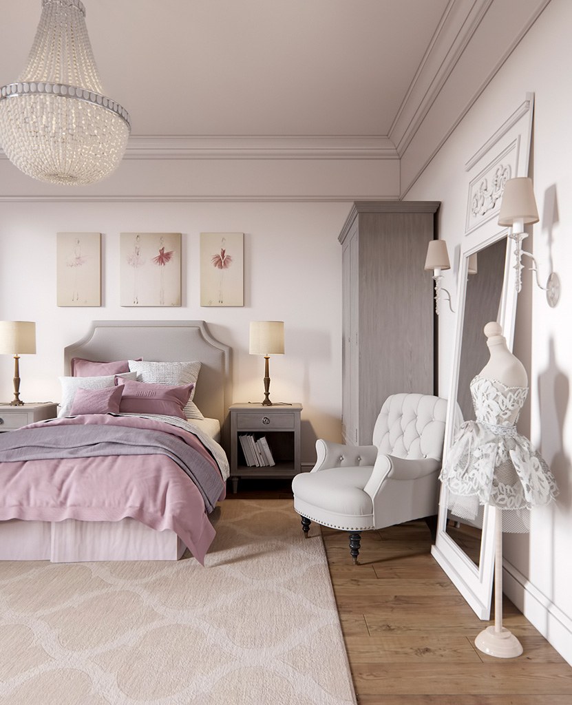 Комната для девочки подростка в стиле американская классика