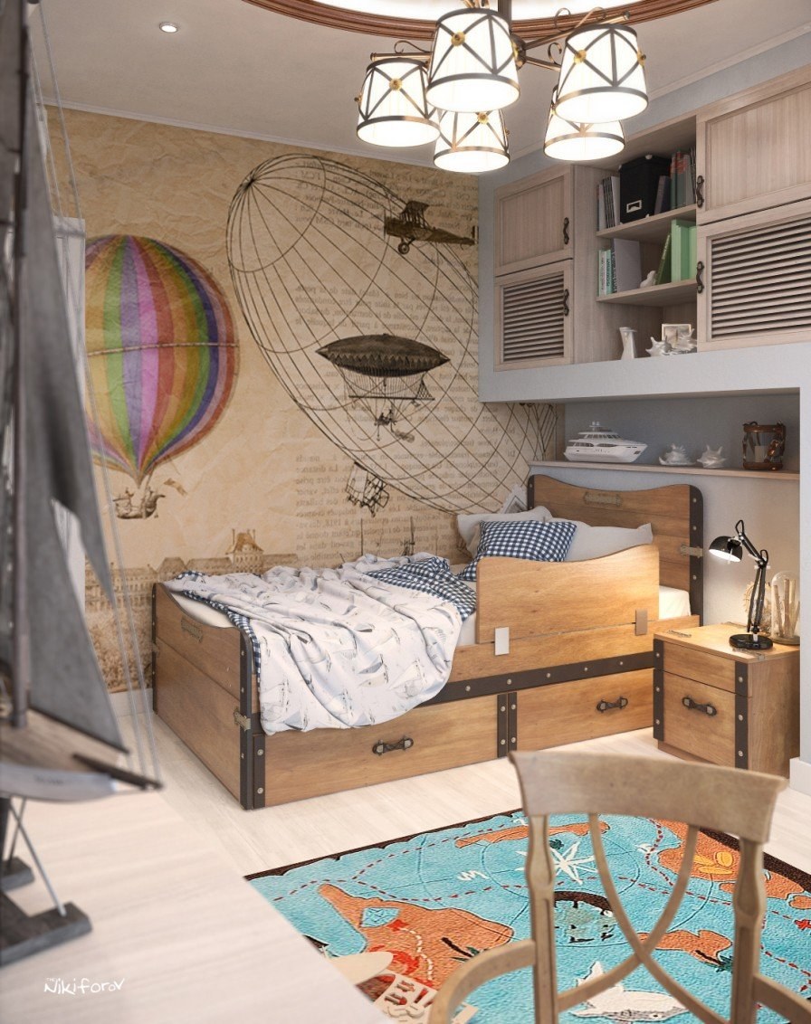 Планировка детской комнаты для двоих