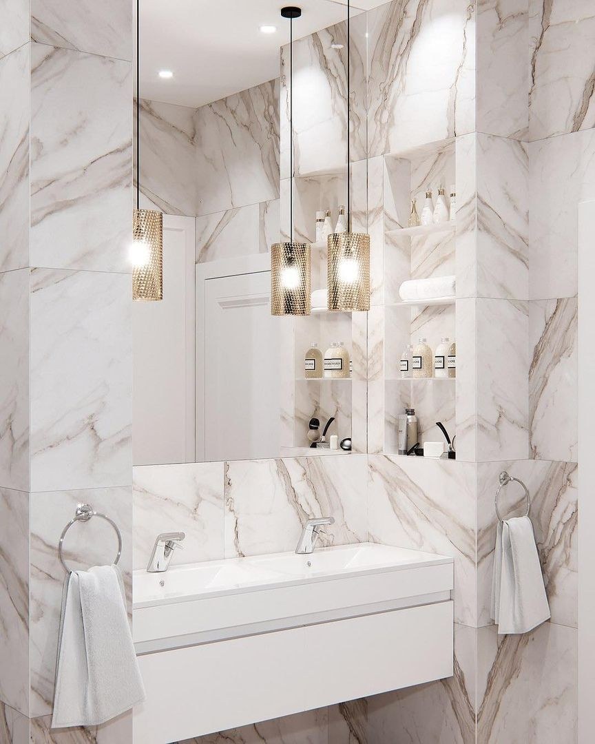 Ванная комната под мрамор