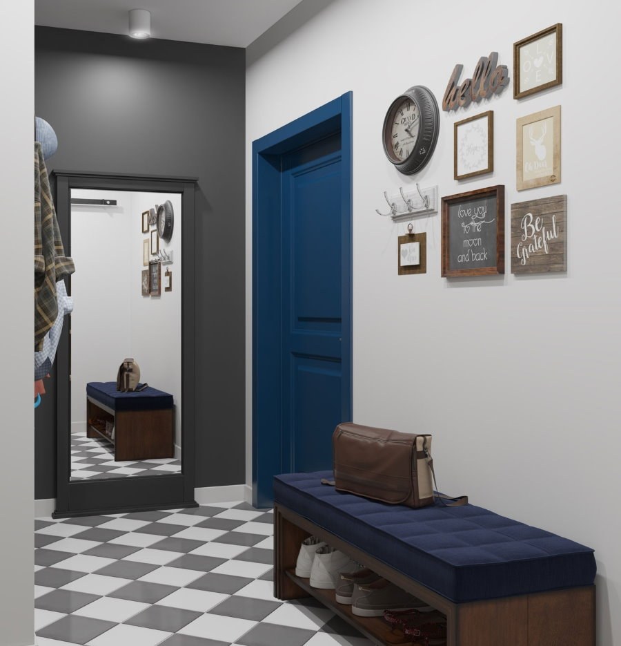 Неоновая подсветка в коридоре