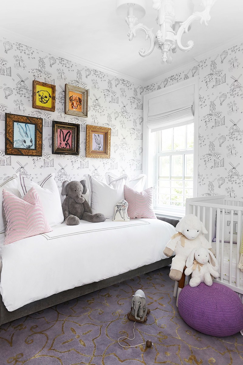 Серые обои в интерьере детской