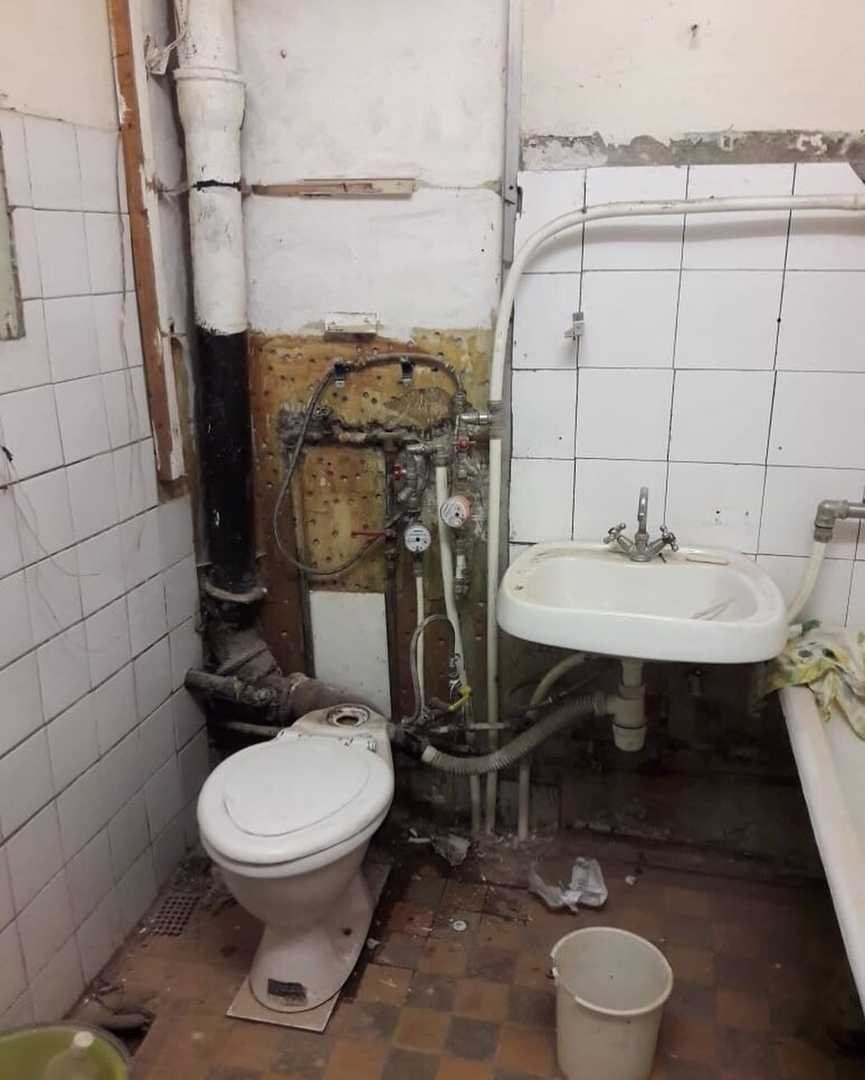 Туалет с ванной в хрущевке