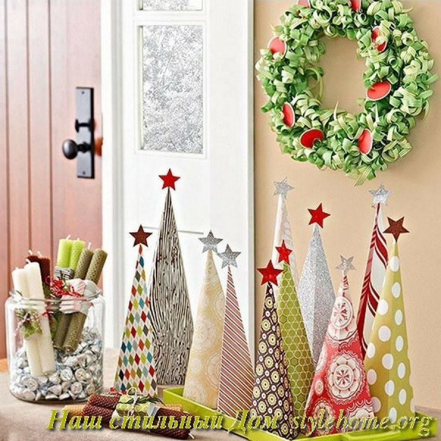 Креативное украшение на новый год помещения