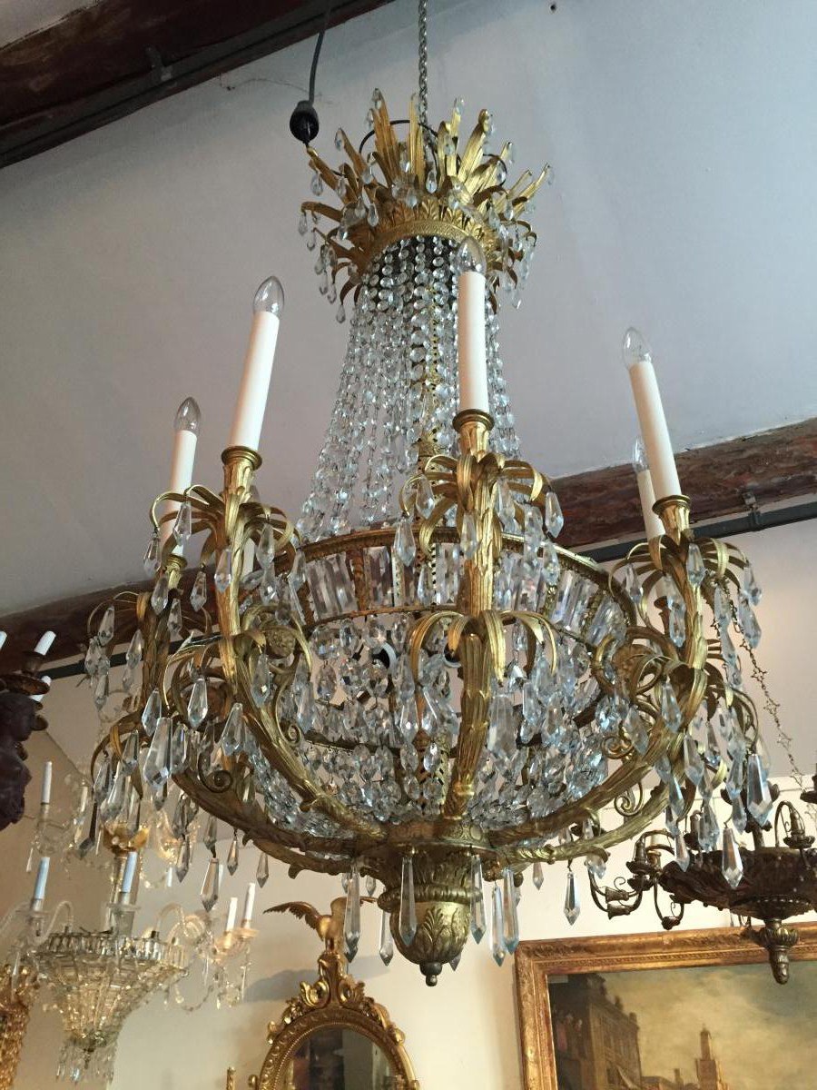 Люстра антикварная дореволюционная