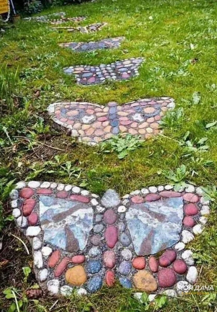 Декор из камней для сада