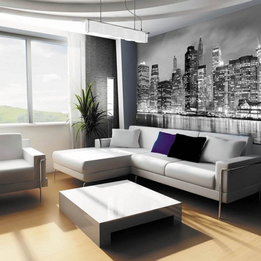 Интерьер с фото обоеми