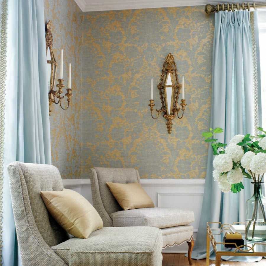 Серый и золотой в интерьере