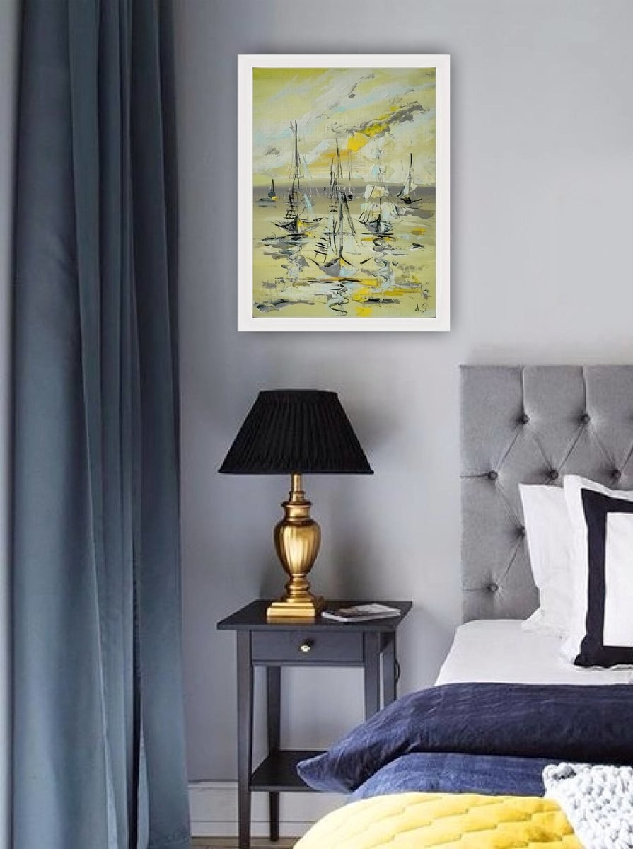 Серый с золотом в интерьере