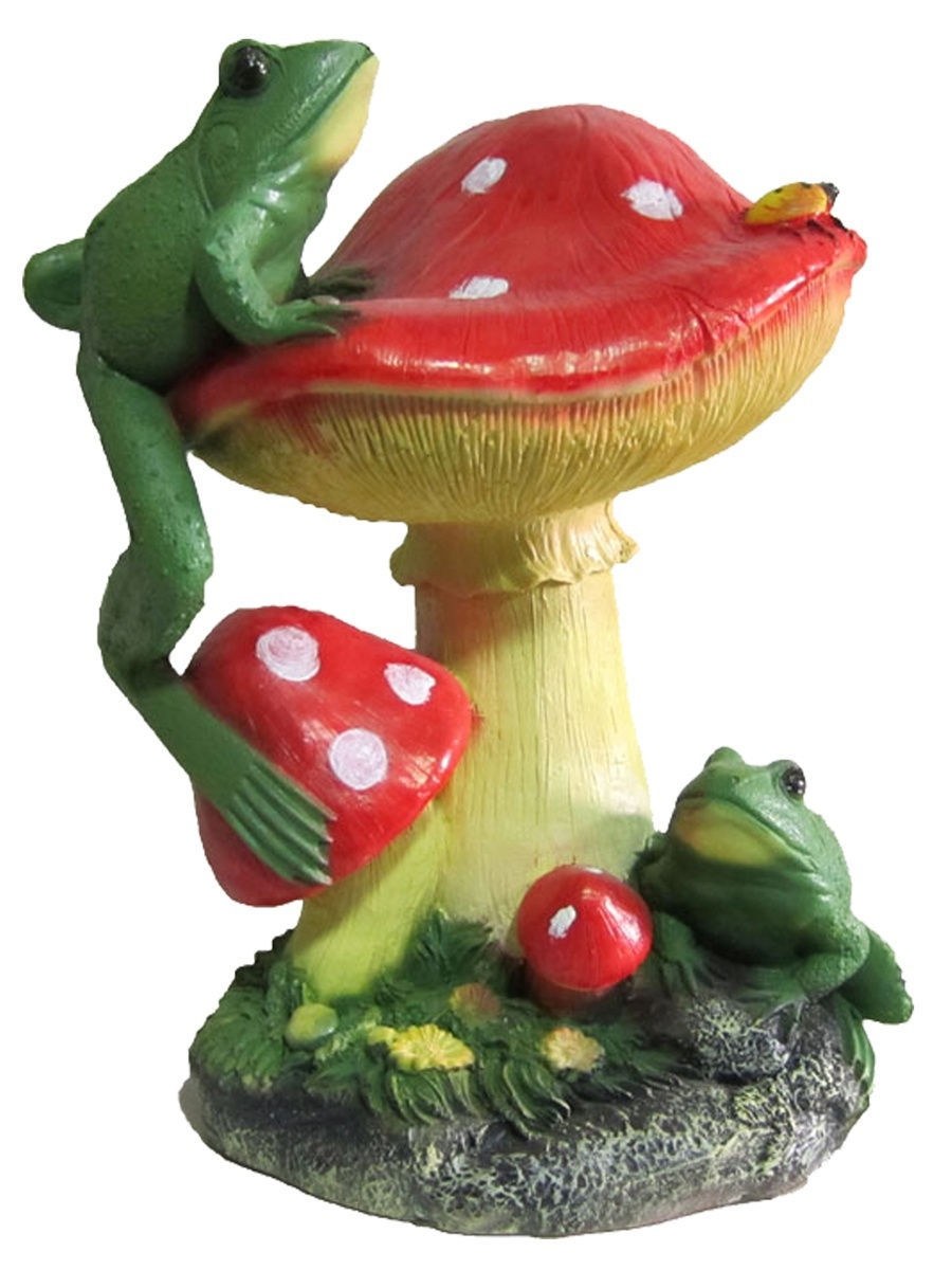 Фп008 гриб с лягушкой малый h-23см