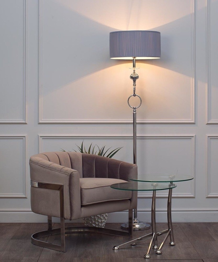 Торшер напольный серый плафон k2bf-1052-1