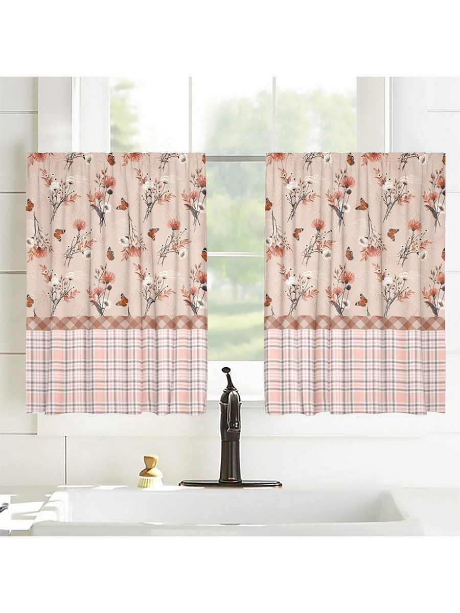 Шторы в стиле кафе для кухни