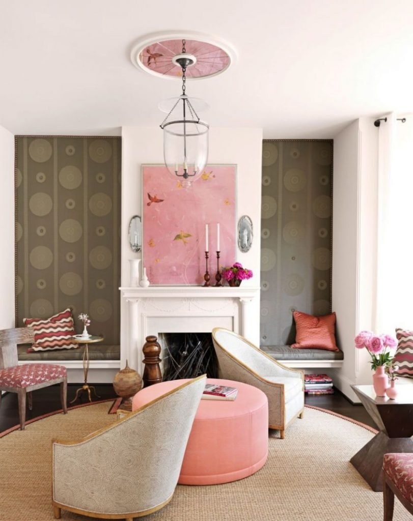 Розовый цвет в интерьере