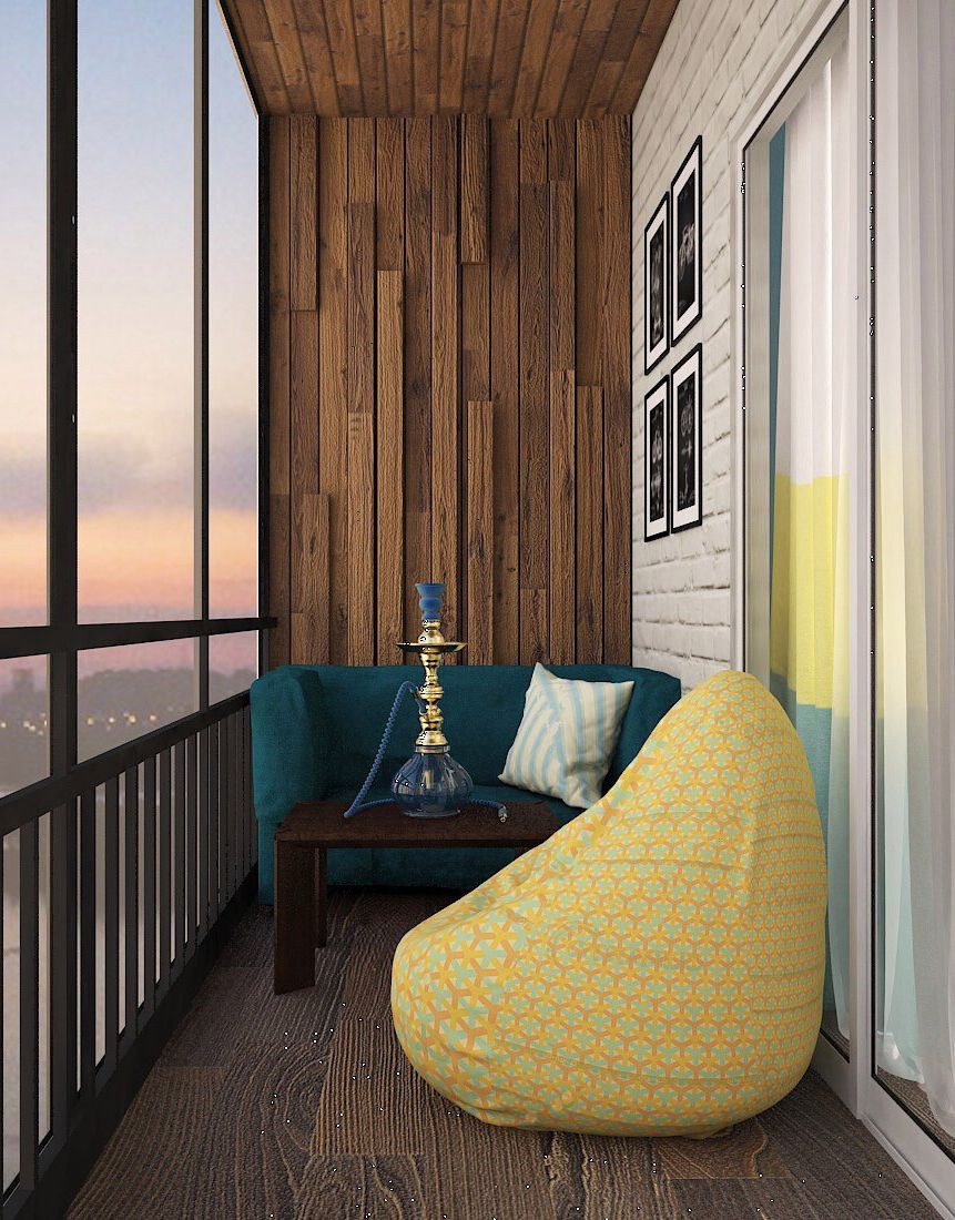 Кресло мешок на балконе