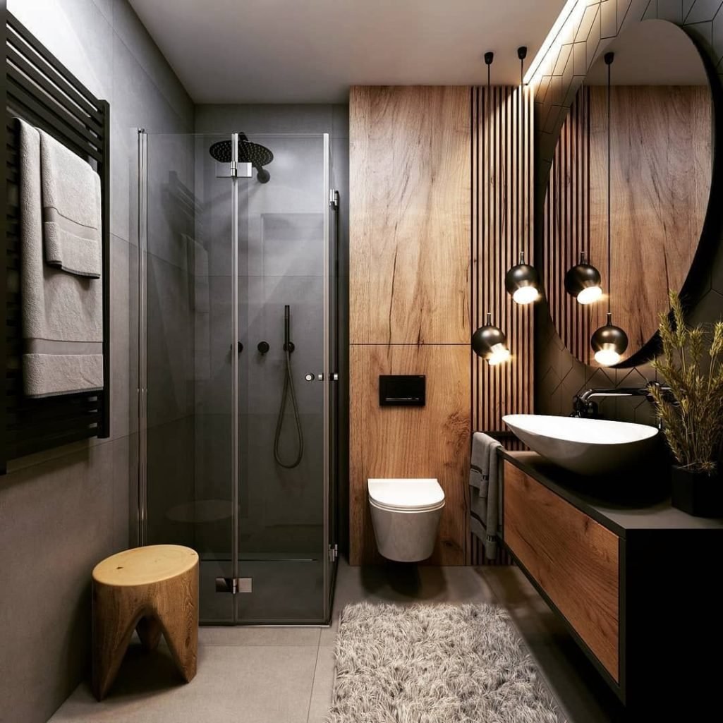 Современные идеи для дизайна ванной комнаты с душевой кабиной