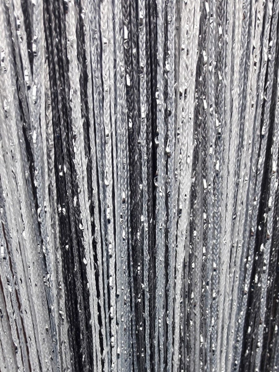 Нитяные шторы ПТК кисея однотонная стеклярус 280 см на кулиске