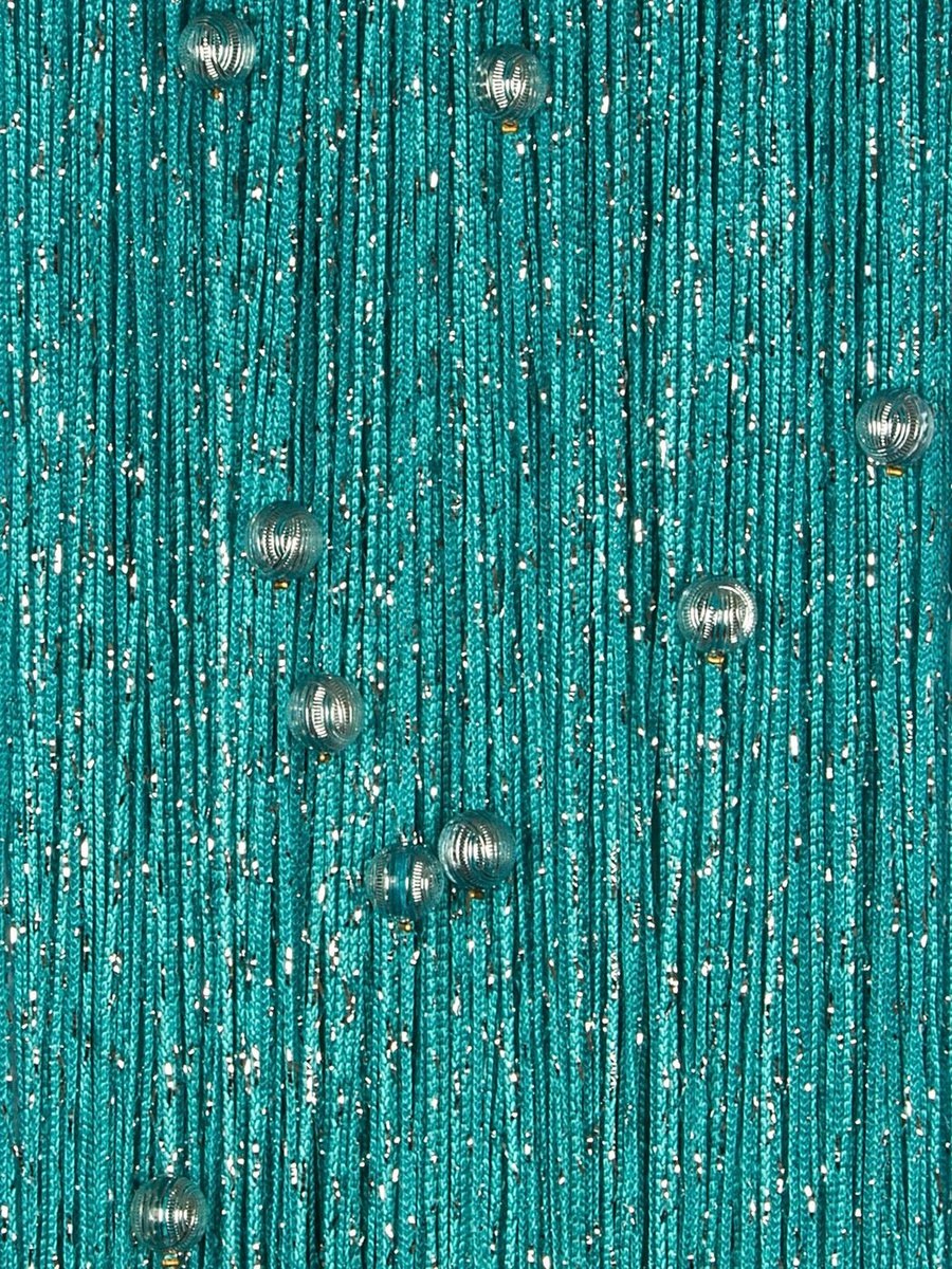 Штора-лапша нитяная "кисея Радуга со стеклярусом"