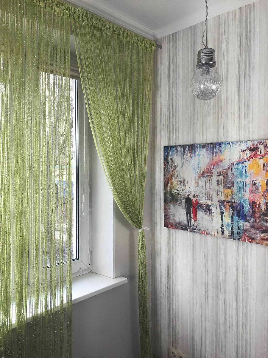 Нитяные шторы дождь