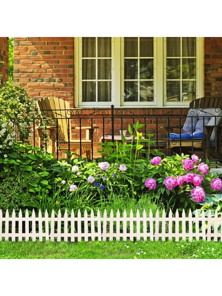 Заборчик частокол 3м (7шт h28) зеленый