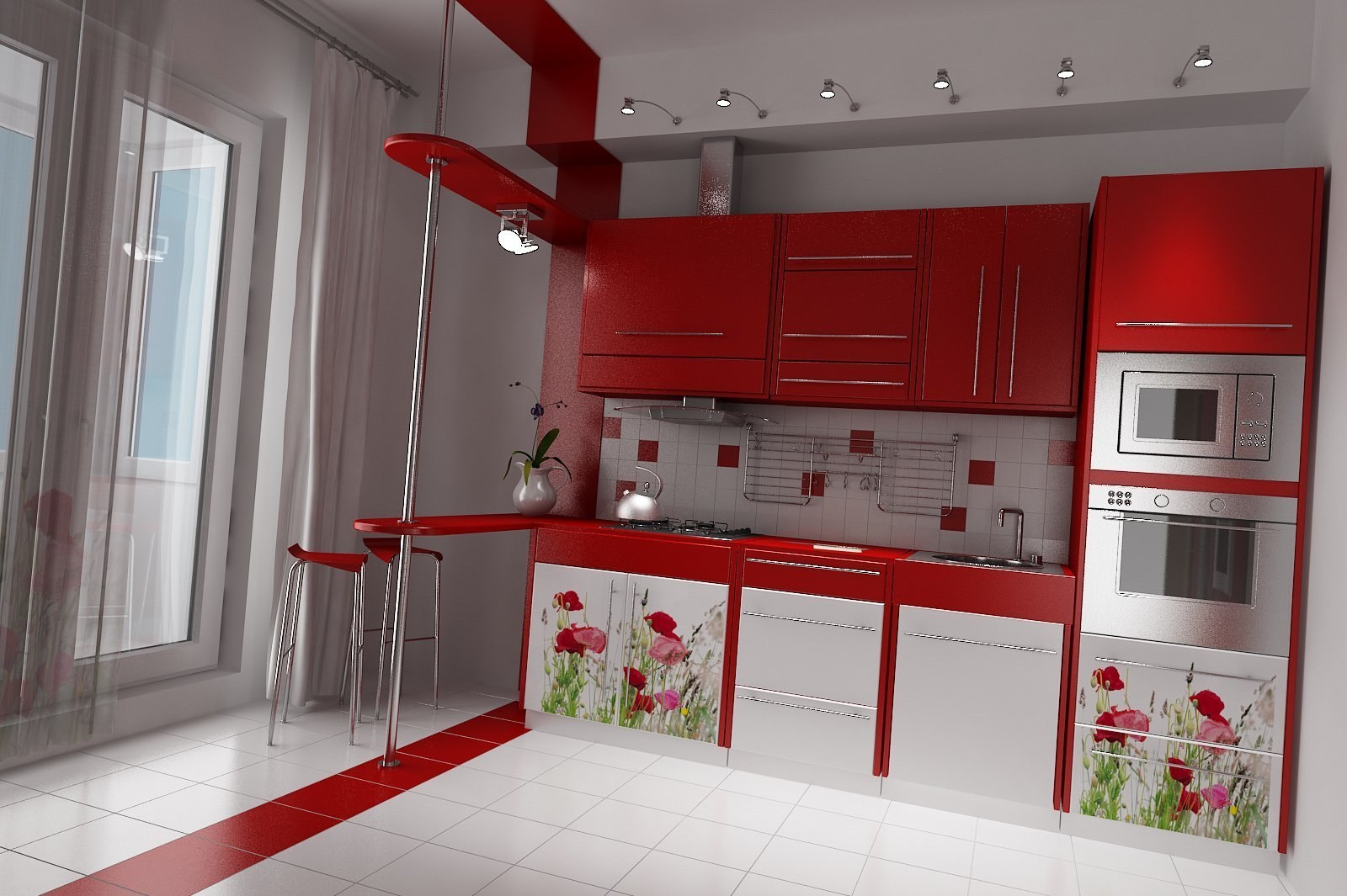 Ремонт кухни гарнитур. Кухня маки угловая 1.33х1.63. Красивые красные кухни. Красный кухонный гарнитур. Красный кухонный гарнитур в интерьере.