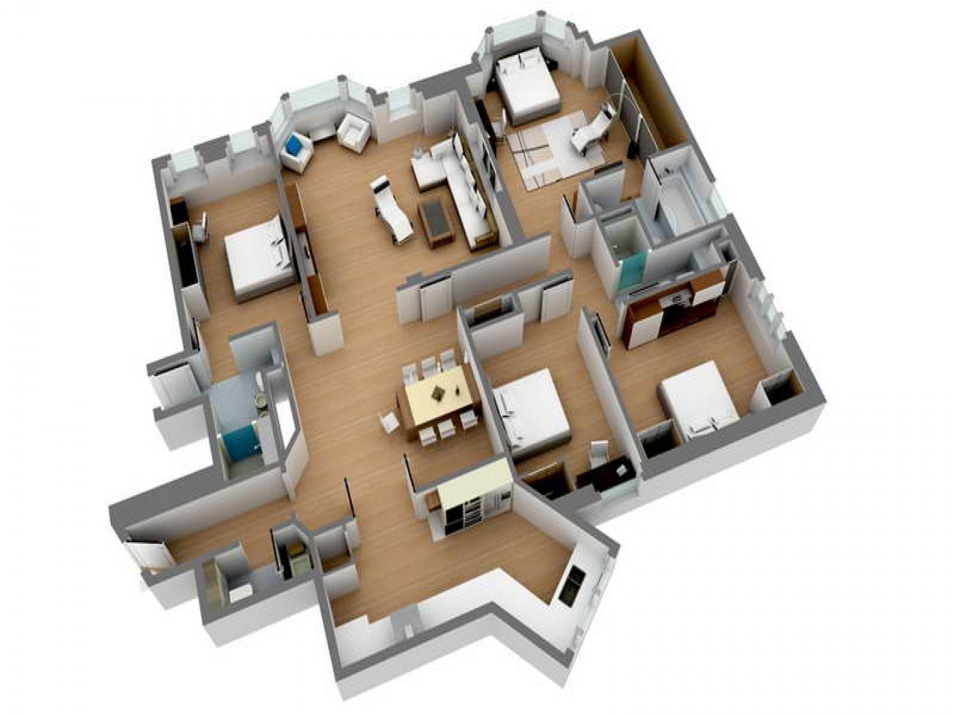 Дом Floorplan 3d