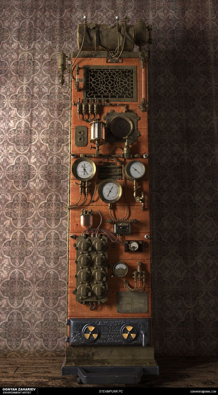 Роспись стен в стиле стимпанк