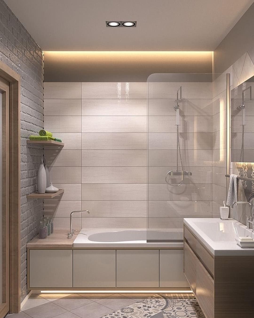 Идеи дизайна прямоугольной ванной комнаты