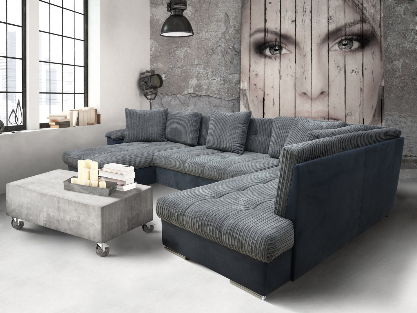 велюровый диван в интерьере