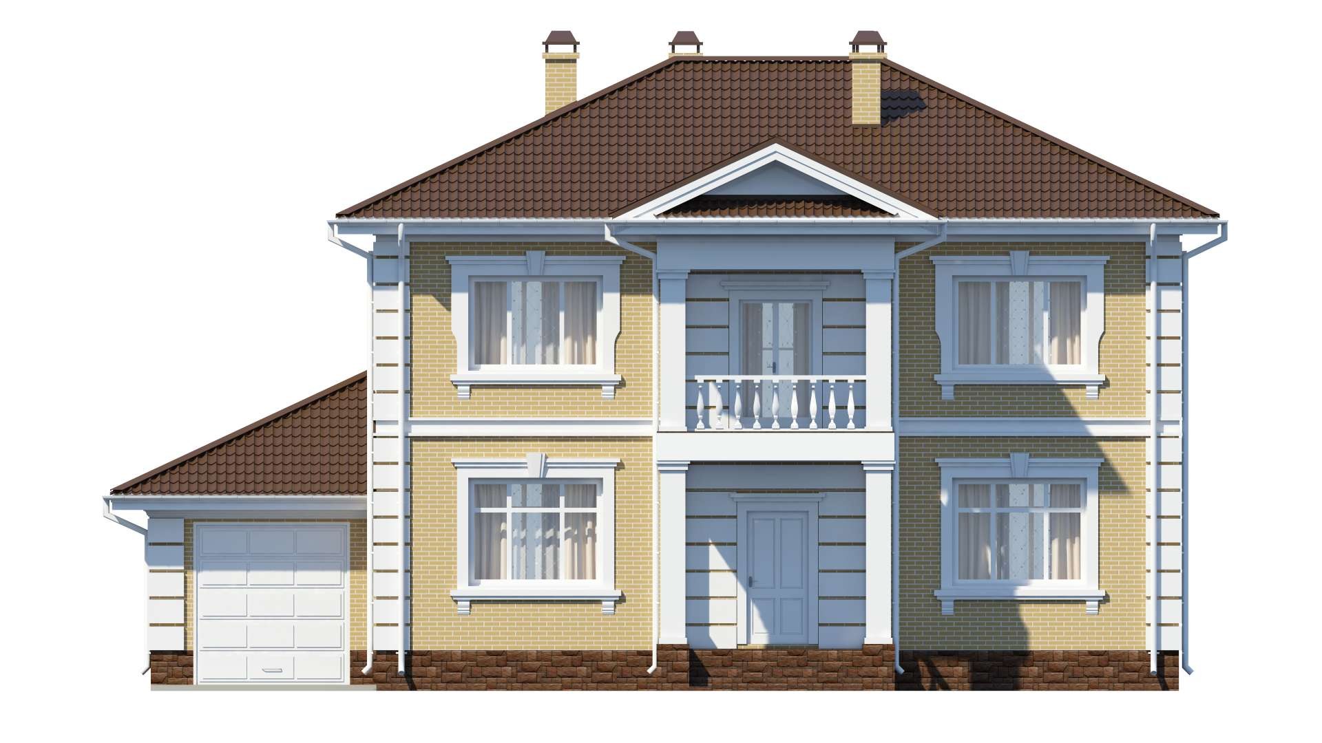 Классический двухэтажный дом план